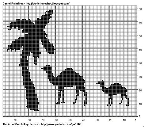 Remember, if you're making something like a scarf, that the stitch builds up vertically rather than horizontally, so make your chain nice and long, bearing in mind you may want to loop the. Palm & camels | Cross stitch animals, Winter cross stitch ...