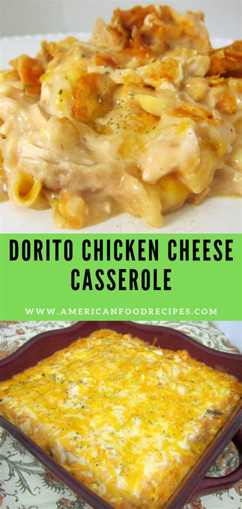 And they go perfectly with the creamy filling… chicken, black beans, corn, tomatoes and green chiles are what give this dish its bulk, plus condensed soup and sour 1 (14.5 oz.) package nacho cheese doritos chips, lightly crushed. DORITO CHICKEN CHEESE CASSEROLE - Recipe By Mom