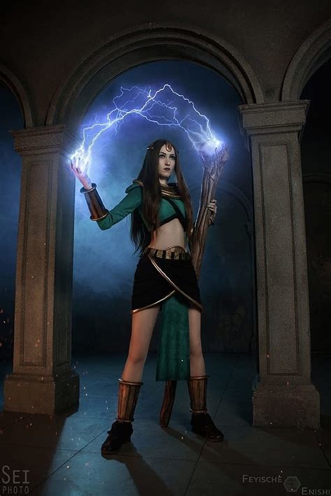 Unlike the sorceress with her powerful elemental skills, the necromancer's killing power comes through indirect means; Russian Cosplay: Necromancer & Sorceress (Diablo 2 ...