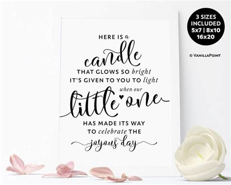 Baby shower poems is a wonderful idea to express deep emotions in invitations, thank you cards and favors. Printable Baby Shower Favor Sign Candles Baby Shower Sign ...