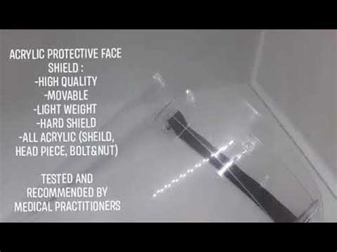 Import quality acrylic face shield supplied by experienced manufacturers at global sources. Acrylic face shield - YouTube