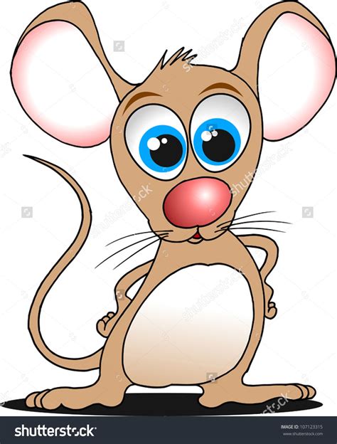 Cartoon myanmar blue book with picture. little gray mouse with blue eyes (vector illustration ...