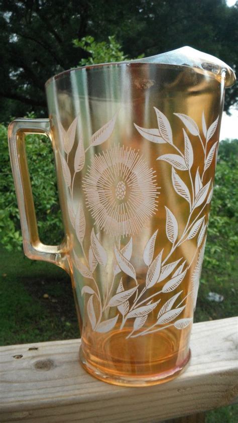 Find the perfect vintage beer poster stock photos and editorial news pictures from getty images. Vintage 50s CARNIVAL GLASS PITCHER Jeanette by ...