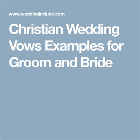 I promise to guide and protect you as christ does his church, as long as we both shall live. Christian Wedding Vows Examples for Groom and Bride - WeddingInclude | Christian wedding ...