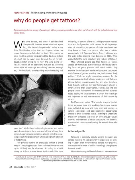 Tattoos are also extra sensitive to sun exposure (which also causes tattoos to fade), so it's important to frequently cover them with an spf 30 or higher, like cerave hydrating sunscreen body. Why Do People Get Tattoos | Tattoo | Femininity | Free 30 ...