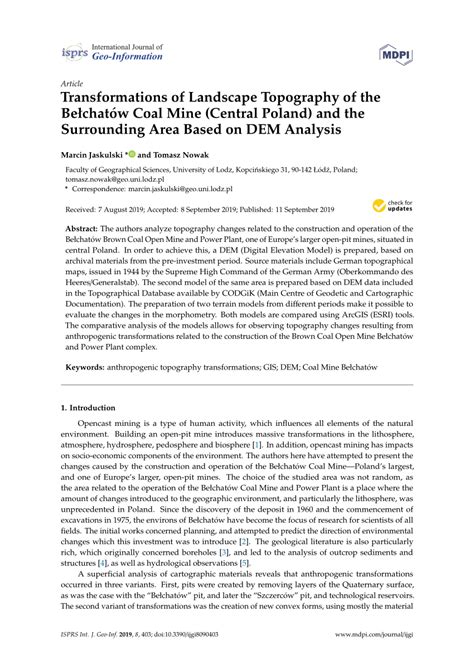 Skocznia w wiśle, dębica i kopalnia w bełchatowie w microsoft flight simulator! (PDF) Transformations of Landscape Topography of the ...