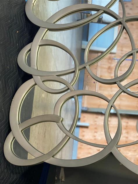 Silver Leaf Full Length Decorative Mirror, Curved 'Tordu ...