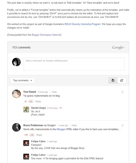 Baca juga artikel tentang : Cara Memasang Sistem Komentar Google Plus di Blogger ...