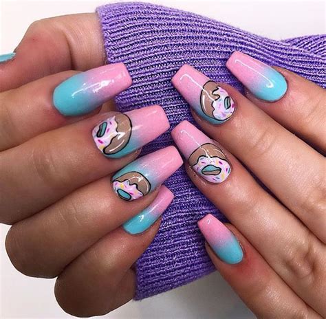Although the trend of nail art changes at any time, the enthusiasm for french nails will continue, and it is likely to become more and more popular. A Dozen Donut Nails for National Donut Day in 2020 | Pig ...
