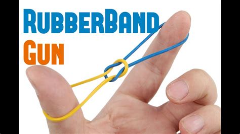 Place your right pinky along the hole with your left middle finger and place your right thumb along the hole with your left index finger and then remove your left middle finger and left index finger. How To Make A Simple Rubber Band Handgun - YouTube
