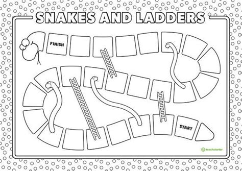 If you have any questions regarding any item, please hit the. Snakes and Ladders Game Board Template Teaching Resource ...