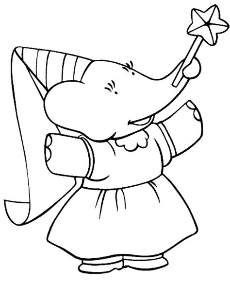 Babar coloring pages are a fun way for kids of all ages to develop creativity, focus, motor skills and color recognition. Babar (Cartoons) - Printable coloring pages