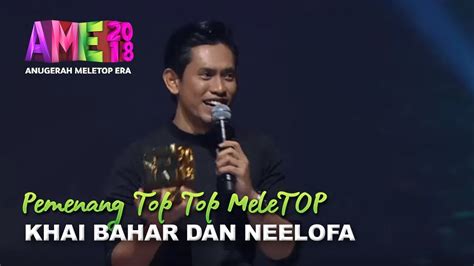 Ada 20 gudang lagu anugerah meletop era 2018 ame2018 terbaru, klik salah satu untuk download lagu mudah dan cepat. #AME2018 I Khai Bahar & Neelofa | Pemenang Top Top MeleTOP ...