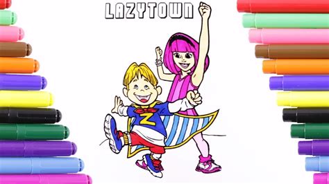 Thousands pictures for downloading and printing! LazyTown Ziggy and Stephanie Coloring Page for Kids ...