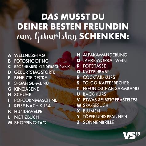 Das ist richtig persönlich und erspart dir die peinlichkeit das sie den spruch schon kennt ^^. Visual Statements®️ Das musst du deiner besten Freundin ...