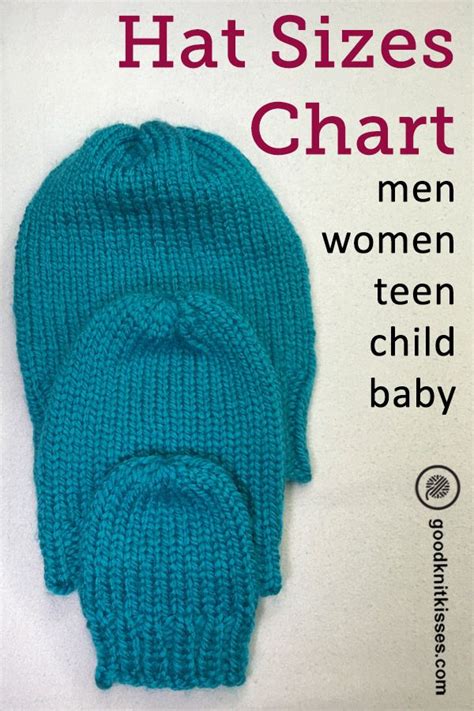 Hat Sizes Chart | GoodKnit Kisses in 2021 | Loom knit hat, Beanie ...