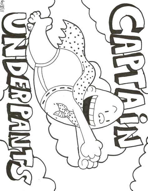 He thinks he has superpowers and from that moment calls on captain underpants: Captain Underpants Coloring Pages