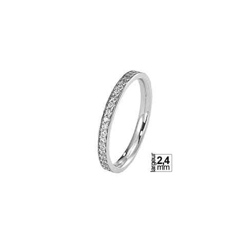Nous vous proposons une très vaste collection d'alliances en diamant merveilleuses, toutes plus belles les unes que les autres, pour tous les budgets et toutes les occasions mais toujours haut de gamme. Alliance de mariage Or blanc 750 tour-complet Diamant
