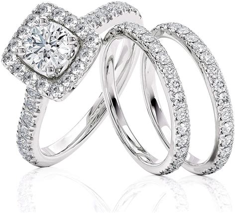 1 carat to 1 3/4 carats; $3,450.00 3 Carat Total Weight IGI Certified Diamond Engagement Ring In 14 Karat White Gold S ...