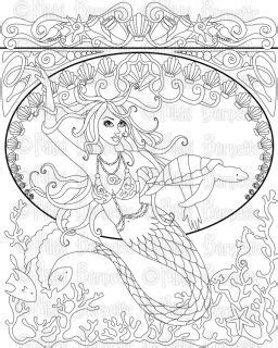 Instant download go with the flow mermaid coloring page crafting page scrap booking page journal page create your own art instantly. Amara - Coloring Page - Digital Stamp | Coloring pages ...