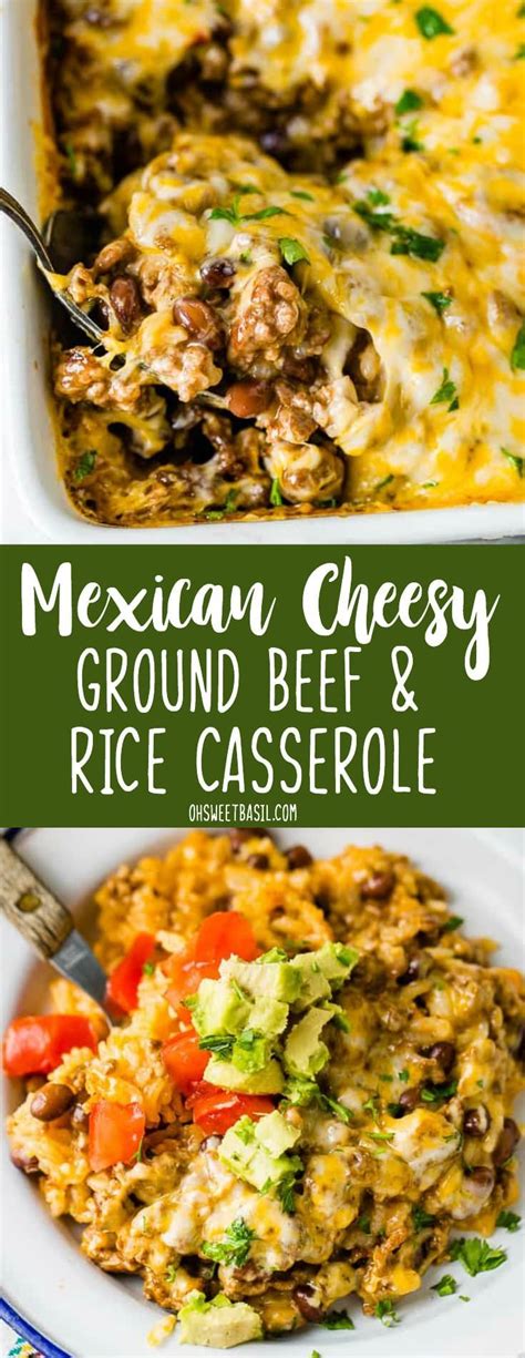 Lean beef and black beans make this mexican dish a good option for a diabetic diet. Cheesy Ground Beef and Rice Mexican Casserole | Recipe ...