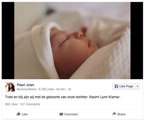 Make social videos in an instant: Hoera, Pearl Jozefzoon is bevallen! - Babyblog