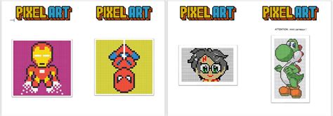 Fiche de prep pixel art / projet pluridisciplinaire le. " les meilleurs fiches de dessin " 28 Pixel Art imprimable ...