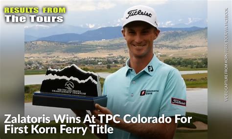Will zalatoris hits to the 13th green during the second round of the masters golf tournament on. Zalatoris Wins At TPC Colorado For First Korn Ferry Title - Inside Golf