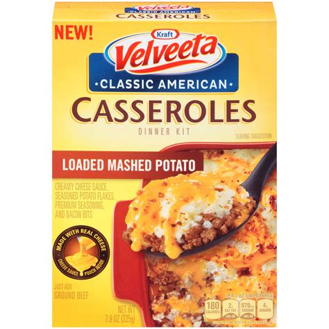 Kraft Velveeta Classic American Casseroles Loaded Mashed ...