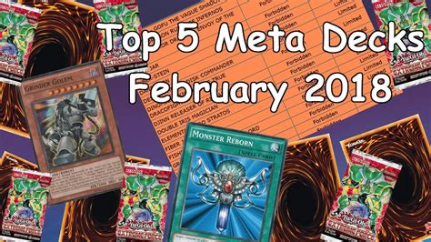 The yugioh decks tier list below is created by community voting and is the cumulative average rankings from 34 submitted tier lists. Yugioh Discussion: Top 5 Meta Decks February 2018 Format ...