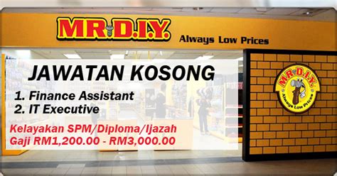 Kulai 3064, jalan merbau 10, bandar putra, 81000 kulai johor. Jawatan Kosong Terkini di Mr. D.I.Y. Trading Sdn Bhd ...