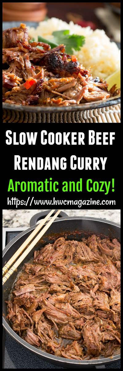 Malaysian beef rendang slow cooked. Slow Cooker Beef Rendang Curry - Healthy World Cuisine