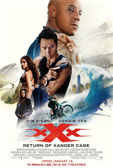 How excited ought one get about a sequel in an action franchise that never got off the ground, featuring the return of the leading man whose refusal to speaking strictly for myself, vin diesel, here coming back to play xander cage, the james bond of skateboarding character he originated in 2002's xxx. xXx: Return Of Xander Cage Movie Review | Tiffanyyong.com