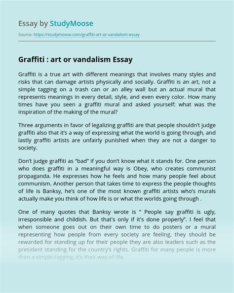 Последние твиты от thesis art collective (@thesis_art). Graffiti : art or vandalism Free Essay Example