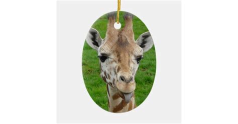 Your giraffe blue tongue stock images are ready. Funny Giraffe Sticking Out Tongue! Ceramic Ornament ...
