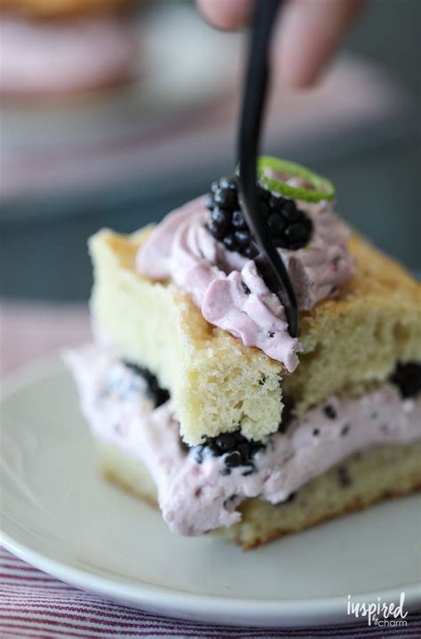 Satisfying lunch and dinner dishes for hot weather. This Blackberry Lime Shortcake Cake makes the perfect warm ...