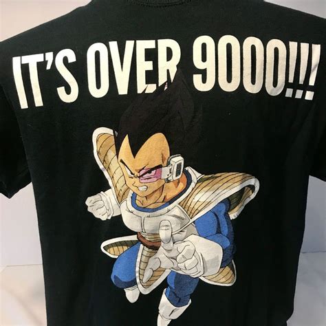 Buy now today with high quality & free shipping at dragonballzmerch.com ! Ripple Junction Dragon Ball Z Mens Size Medium Anime Its over 9000 T Shirt | Men, Dragon ball z ...