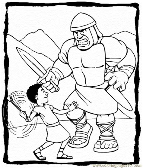 This bible coloring page design belongs to these categories: David And Goliath 3 Coloring Page - Free Religions ...