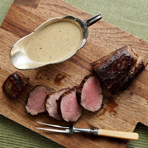 Roast beef tenderloin with peppercorn sauce is the perfect meal for the holidays. Sear-Roasted Beef Tenderloin with Cognac-Peppercorn Cream ...