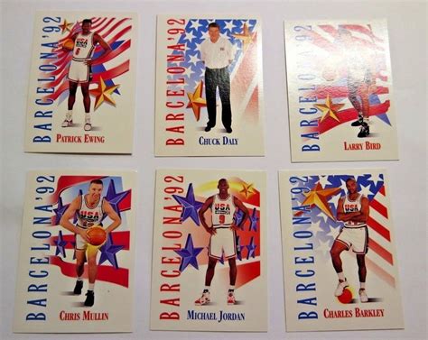 But it's the first and last cards that. 1992 Olympics American Dream Team Basketball Cards Jordan Ewing Byrd Barkley Lot #America