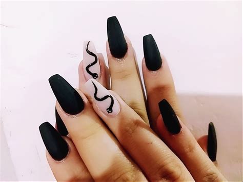 ¿qué son la uñas acrílicas? Uñas Acrilicas Negras De Serpiente - Pin en nails ...