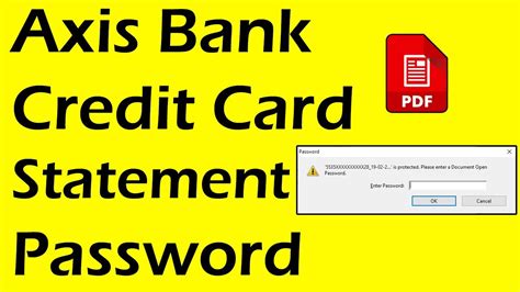 Check spelling or type a new query. Axis Bank Credit Card Statement Password - YouTube