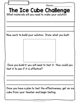 If your standards are slide 11: Ice Cube Challenge: NGSS Engineering Standards K-2 | TpT