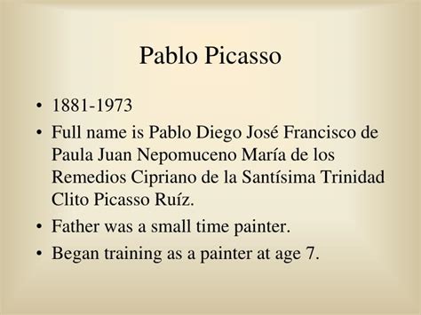 PPT - Pablo Picasso PowerPoint Presentation, free download - ID:3765058