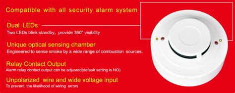 5 out of 5 stars. YT142C 4-wire Smoke Detector with Sound and Relay output ...