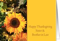 Happy thanksgiving to my brothers. Thanksgiving Cards for Sister & Brother in Law from ...