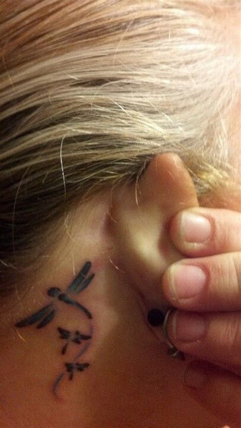 Music note tattoo with semi colon behind the ear. 70 Pretty Behind the Ear Tattoos - For Creative Juice