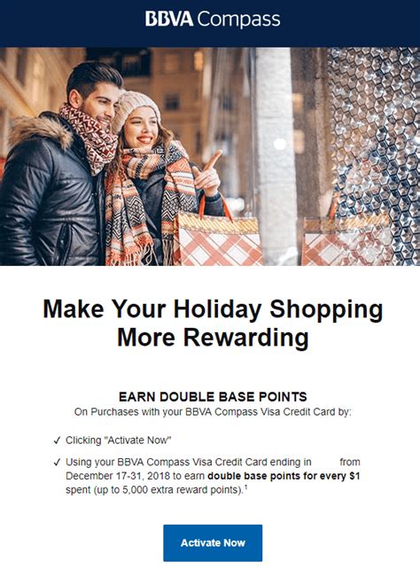 Maybe you would like to learn more about one of these? Expired Targeted BBVA Compass Visa Credit Card Earn Double Base Points For Every $1 Spent ...