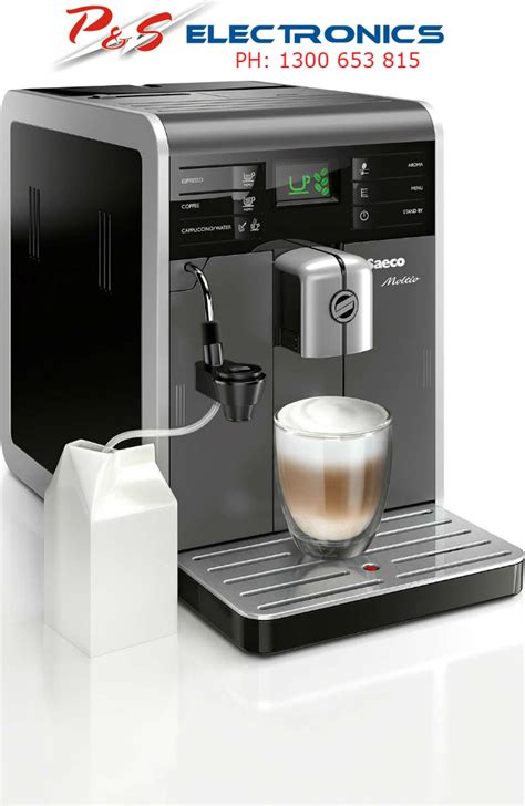 One of the major benefits of these types of coffee machines for coffee lovers is that your beans are ground just before they are brewed. Philips Saeco Moltio Super-automatic espresso machine ...
