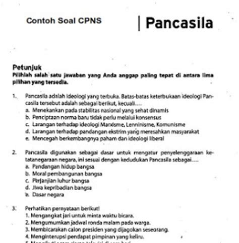 Sertifikasi peraturan perusahaan indonesia d. Berikut Contoh Soal Pengamalan Pancasila Pdf